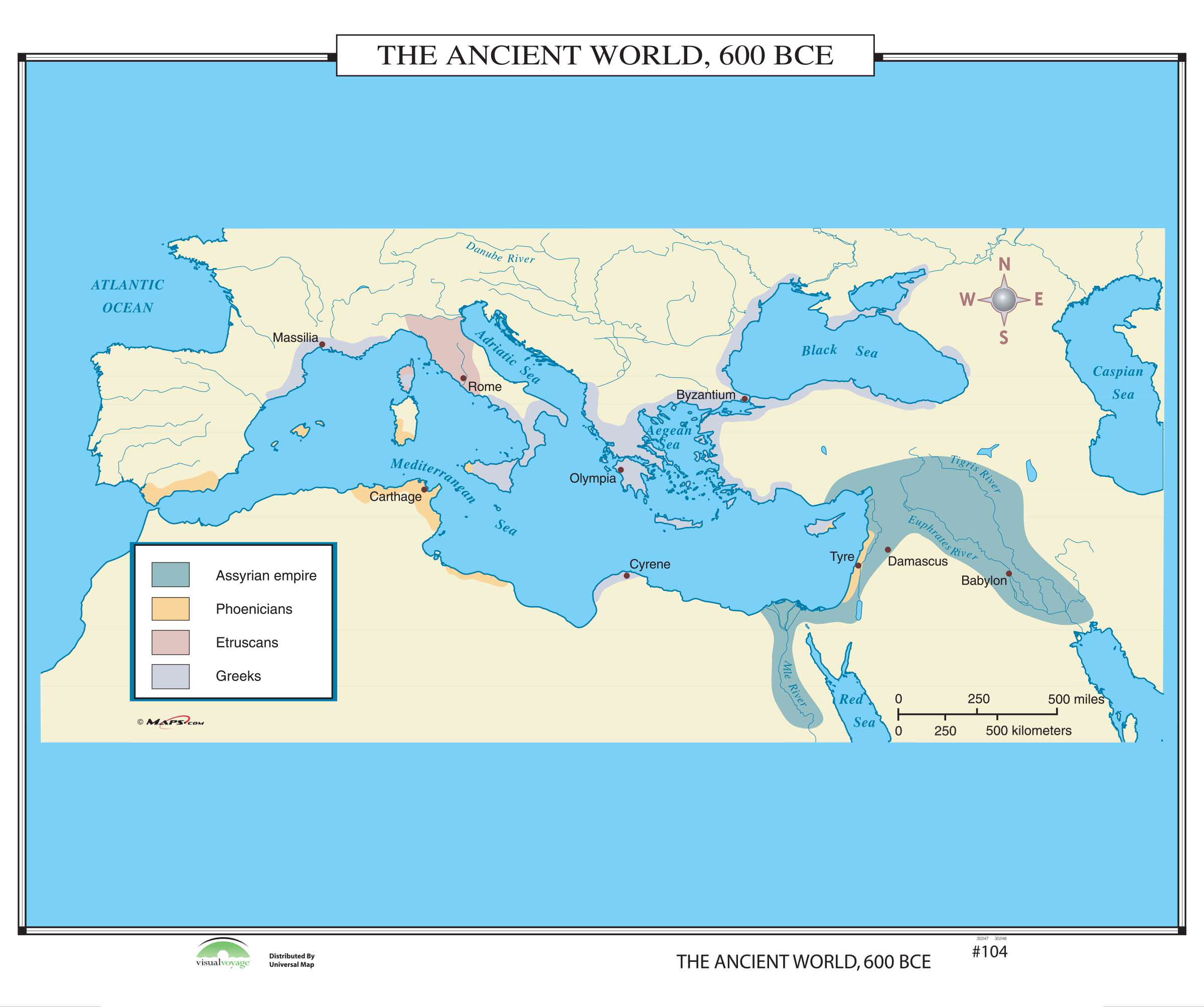 #104 The Ancient World, 600 BCE - The Map Shop