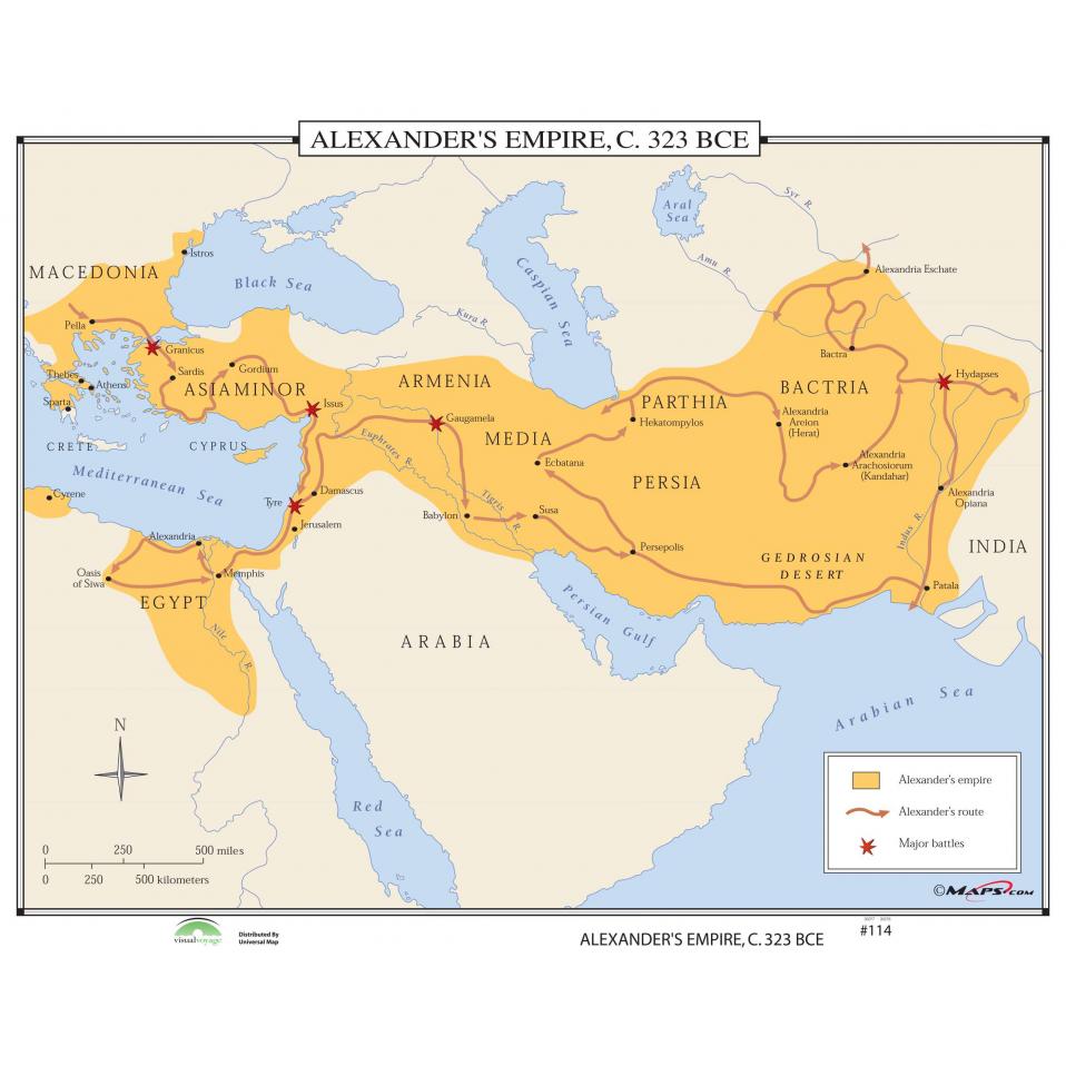 #114 Alexander's Empire, 323 BCE - The Map Shop