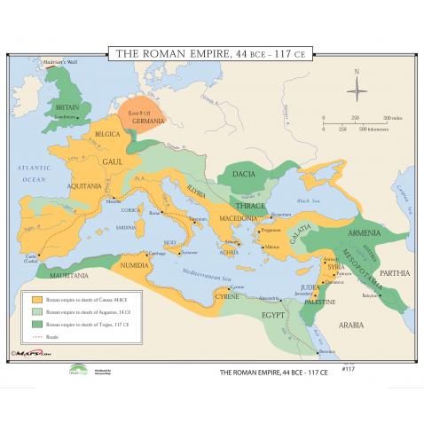 #117 The Roman Empire, 44 BCE-117 CE - The Map Shop