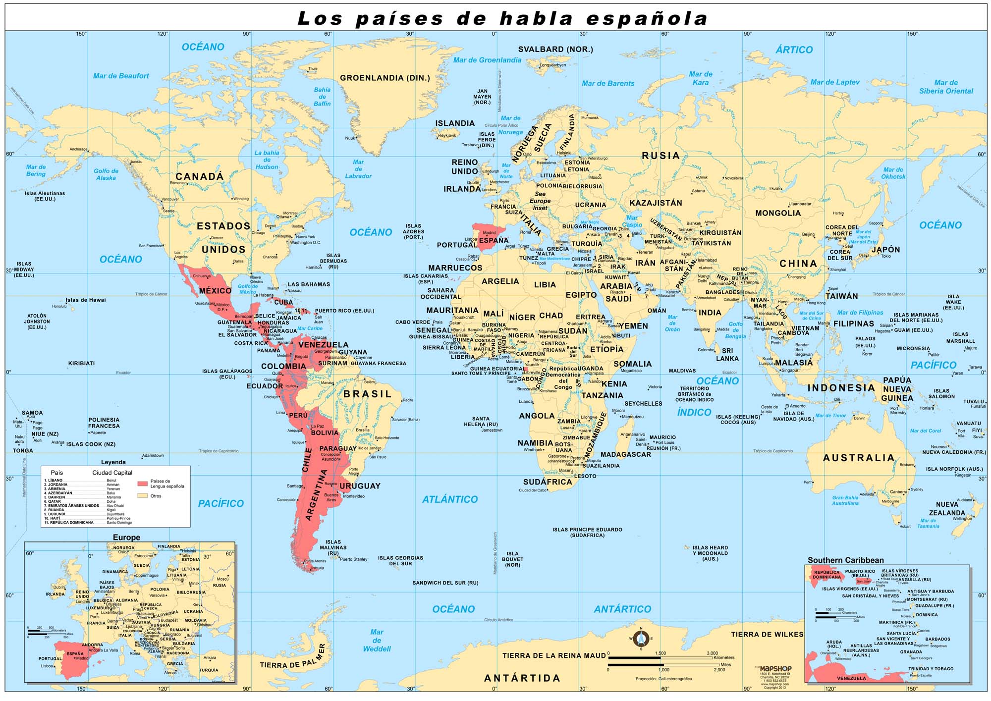world-spanish-speaking-countries-wall-map-the-map-shop