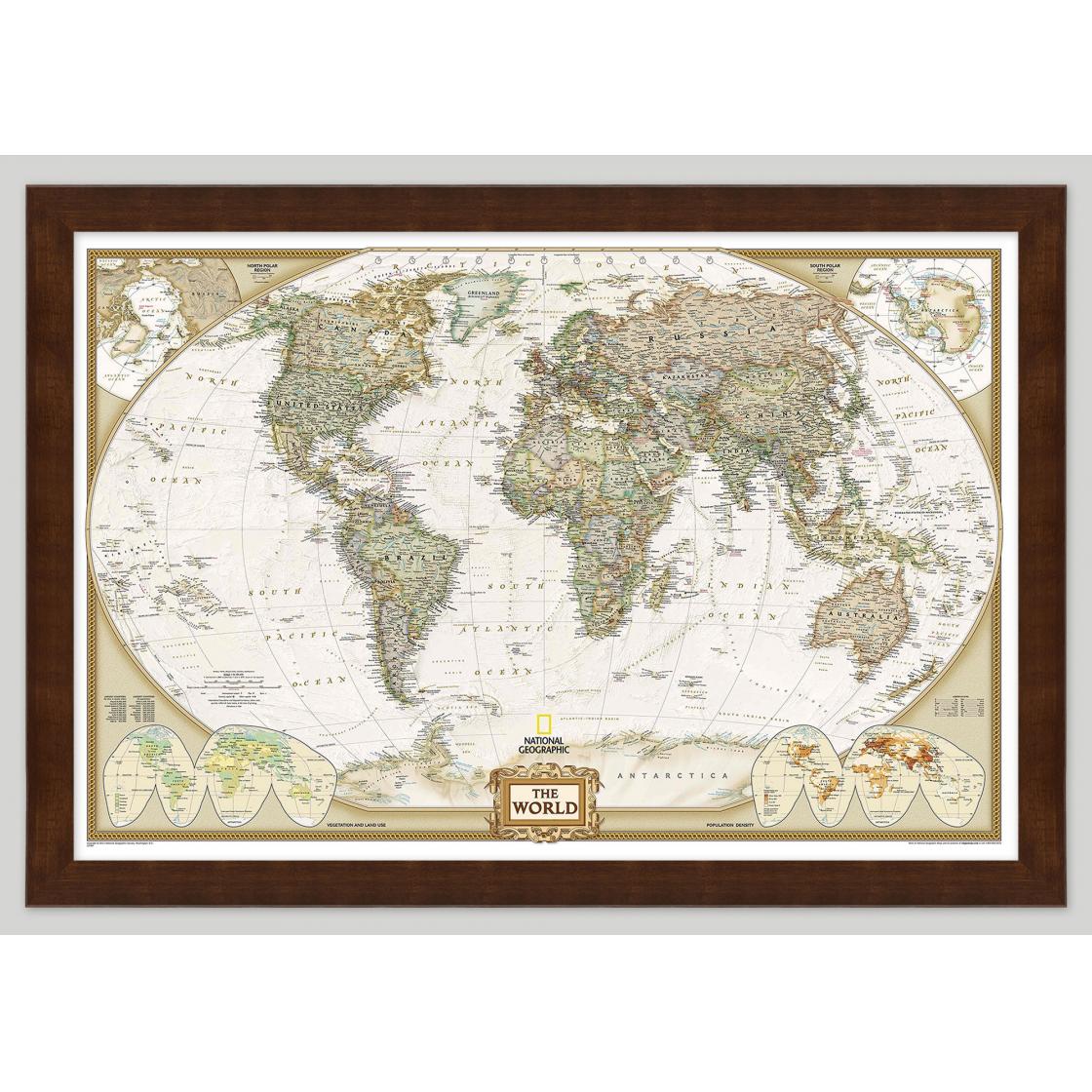 World Executive Wall Map By National Geographic - The Map Shop