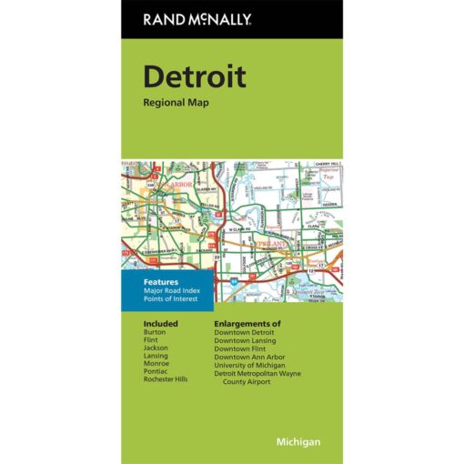 Rand McNally - Detroit and SE Michigan - Regional Folding Travel Map