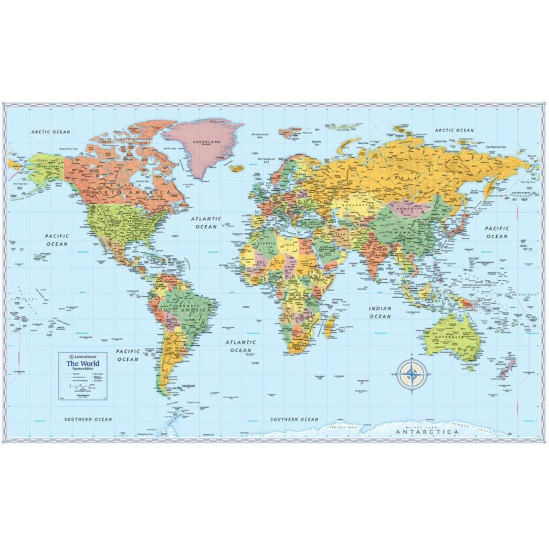 World Signature Wall Map by Rand McNally - The Map Shop