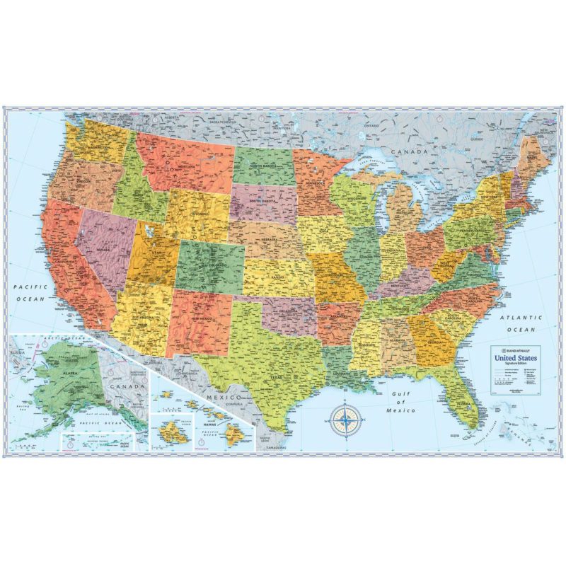 United States Signature Wall Map by Rand McNally - The Map Shop