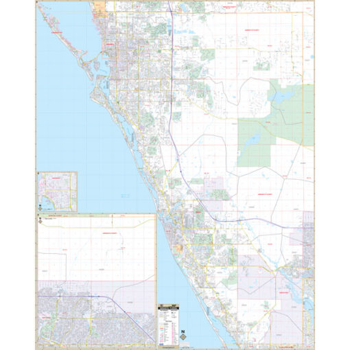 Sarasota County, FL Wall Map by Kappa - The Map Shop