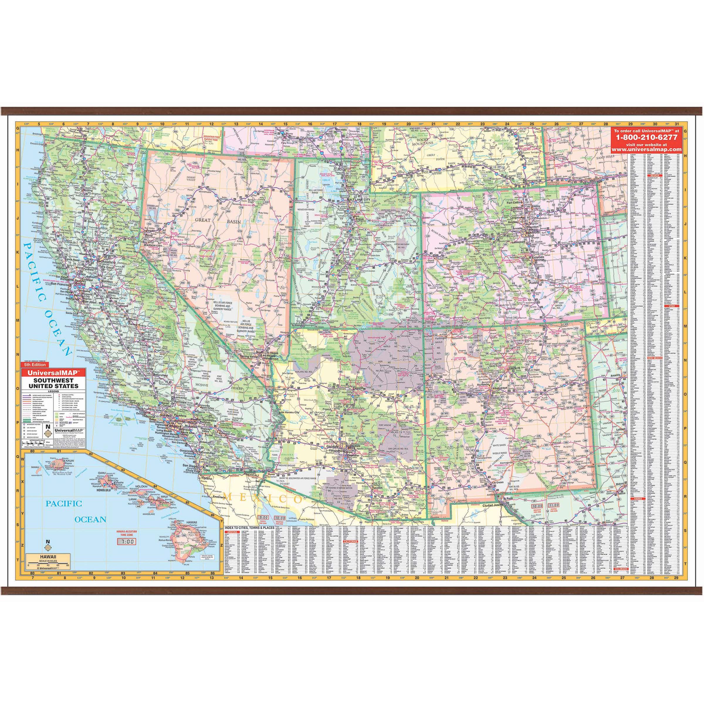 southwest-united-states-regional-wall-map-by-kappa-the-map-shop