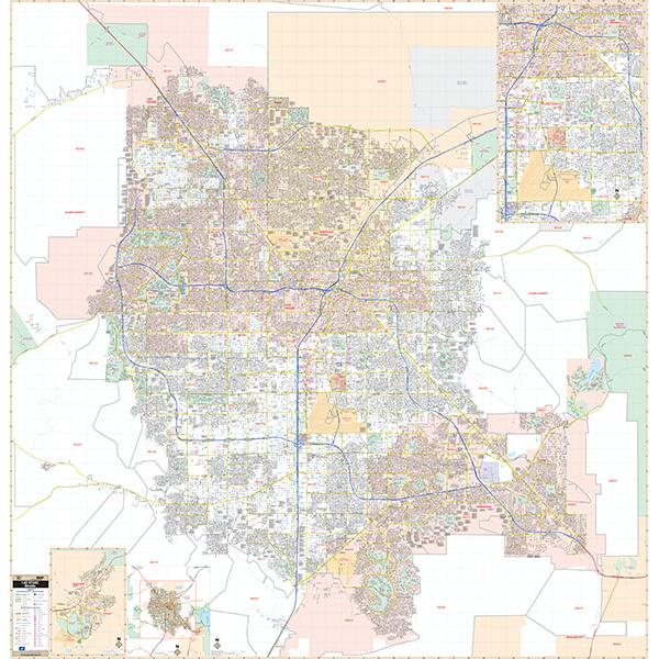 Las Vegas, NV Wall Map by Kappa - The Map Shop