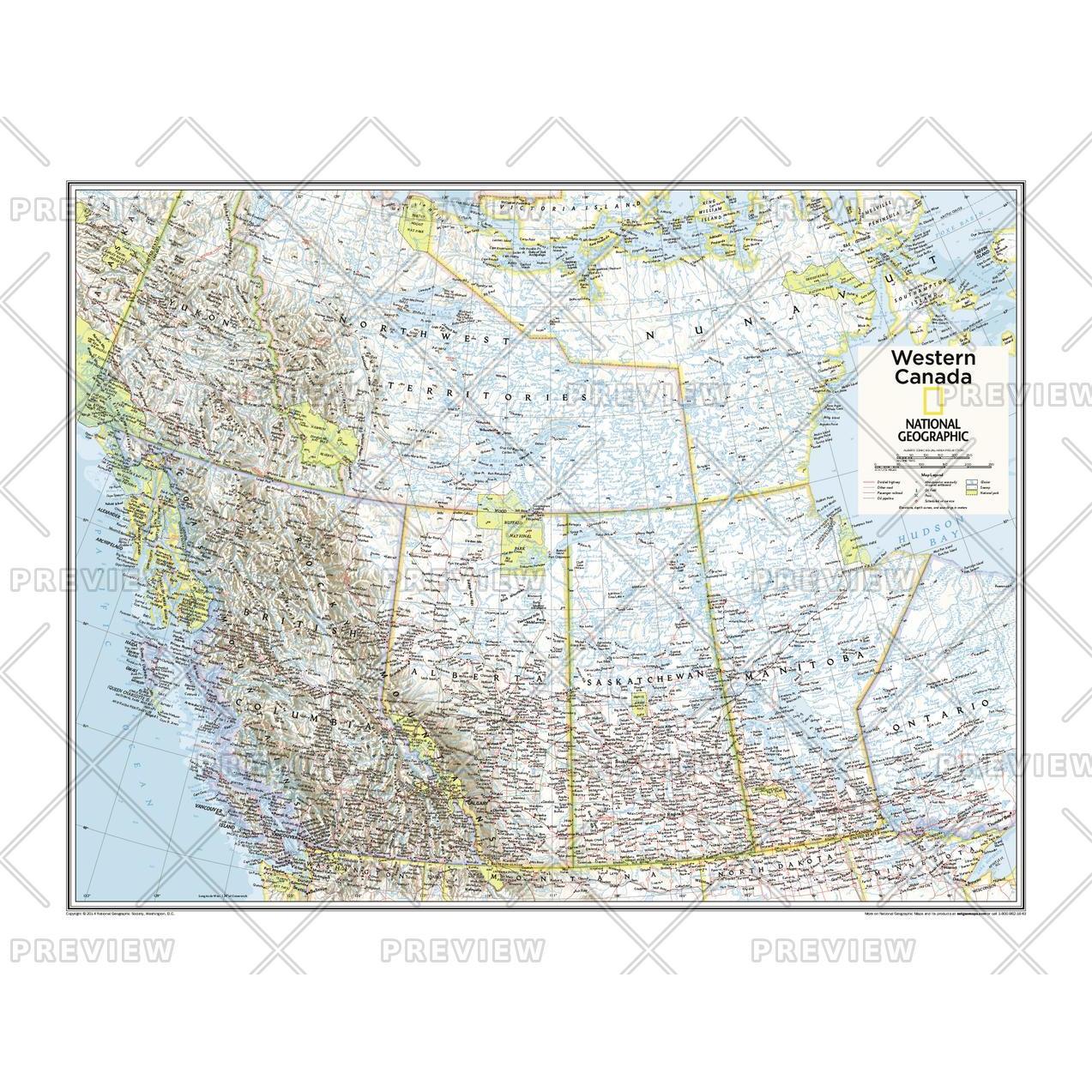 Western Canada - Atlas of the World, 10th Edition - The Map Shop