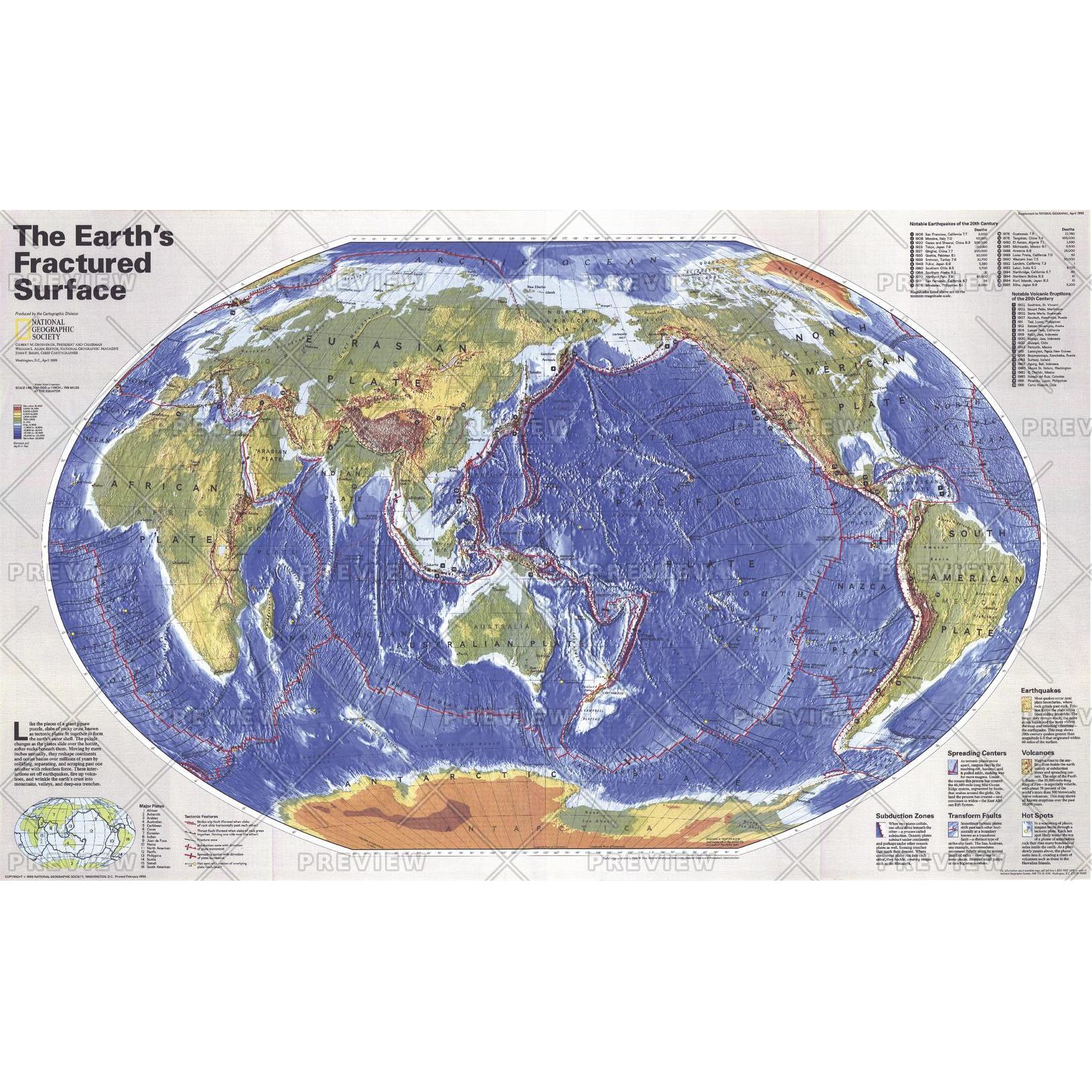 The Earths Fractured Surface - Published 1995 by National Geographic ...