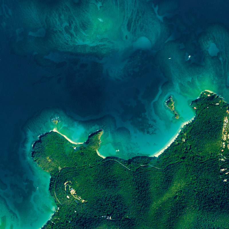 Trunk Bay National Park Satellite Art by City Prints - The Map Shop