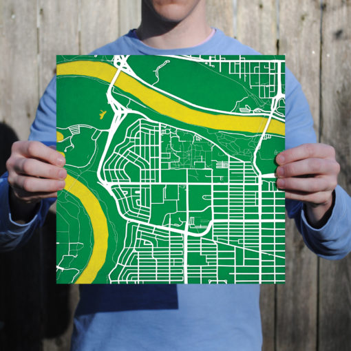 University of Alberta Campus Map Art by City Prints - Image 3