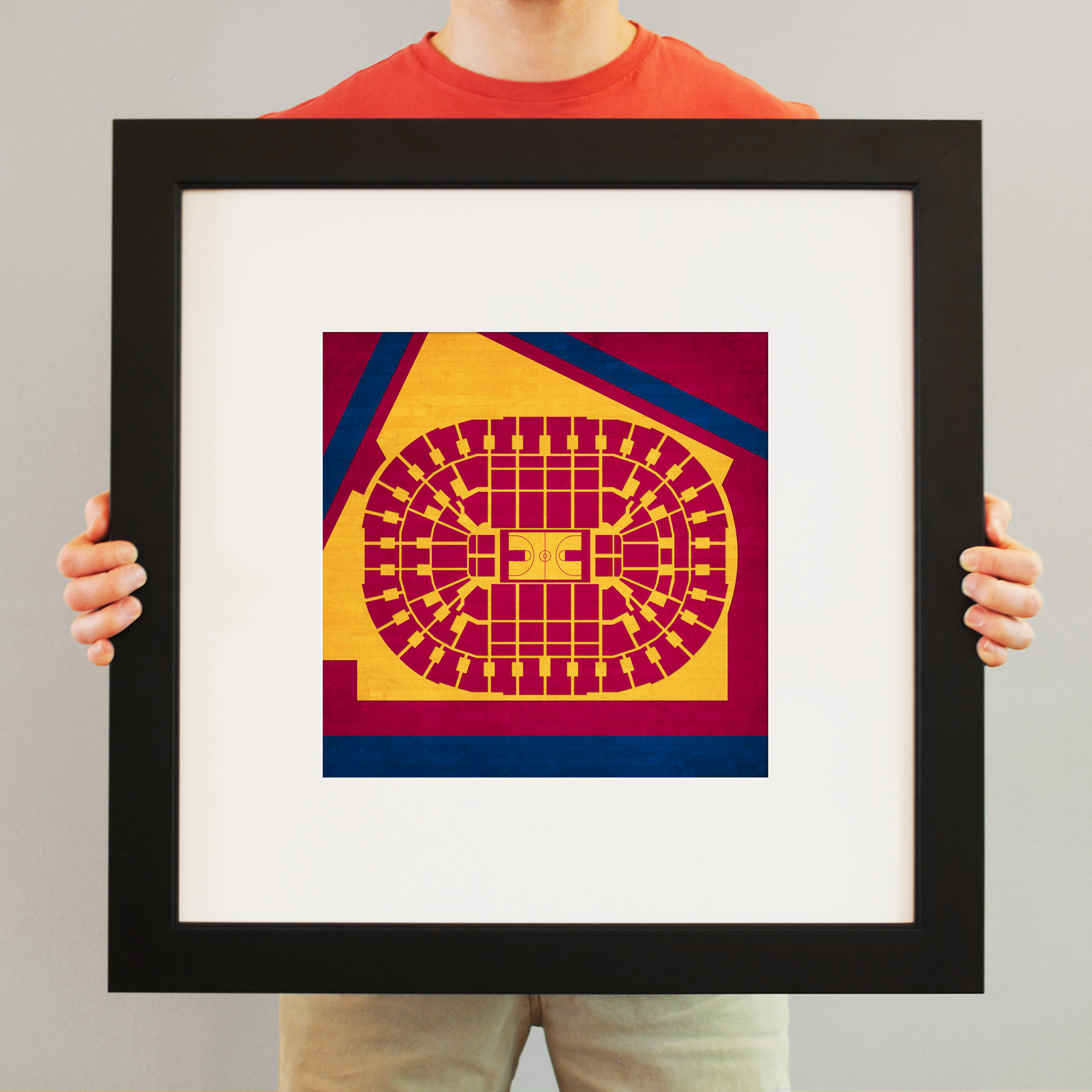 Quicken Loans Arena Map Art by City Prints - The Map Shop