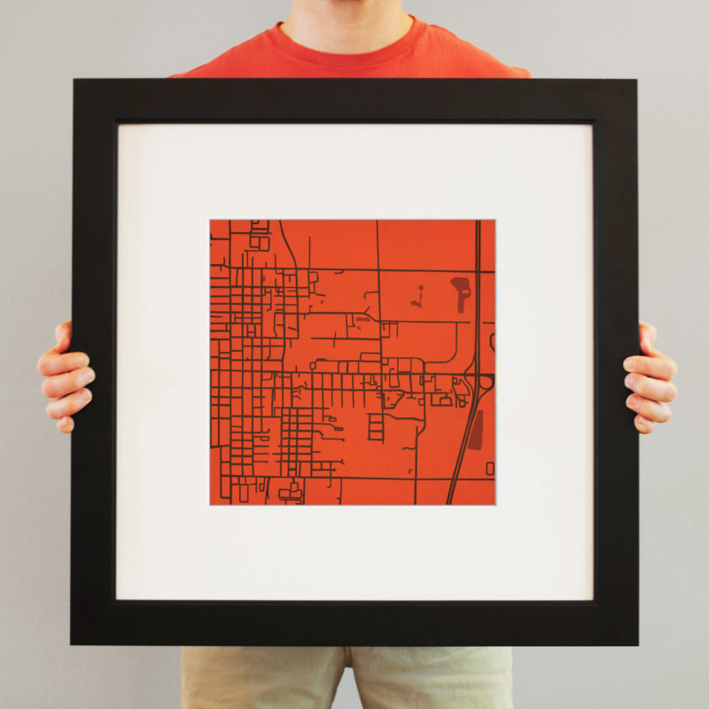 Bowling Green University Campus Map Art By City Prints The Map Shop   Bgsu 4 800x800 