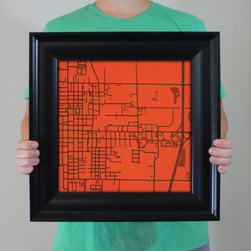 Bowling Green University Campus Map Art By City Prints The Map Shop   Bgsu 5 800x800 