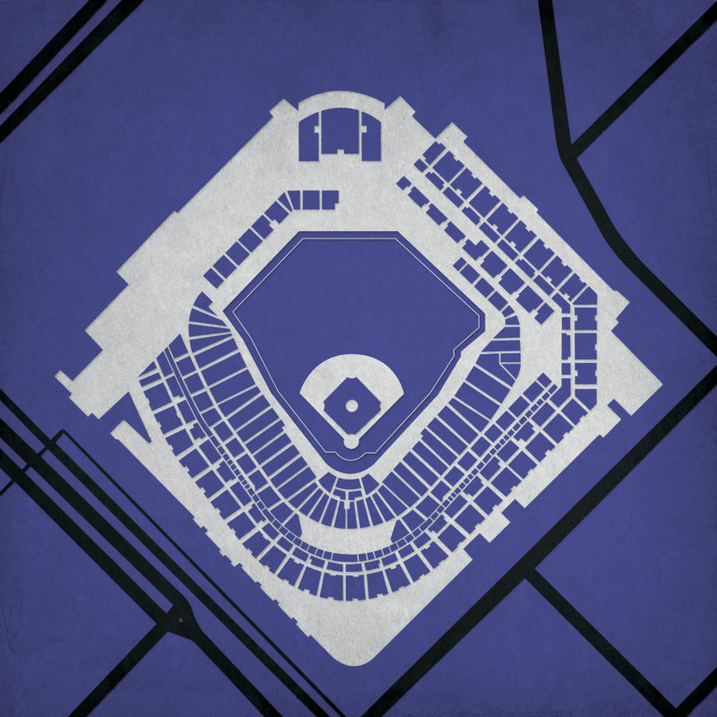 Coors Field Map Art by City Prints - The Map Shop