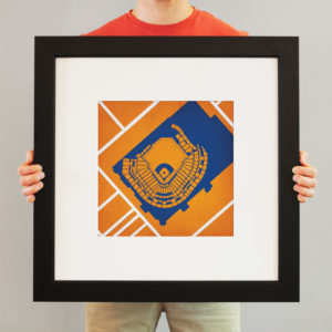 Houston, Texas Wall Art State Map (Minute Maid Park) – StadiumMapArt