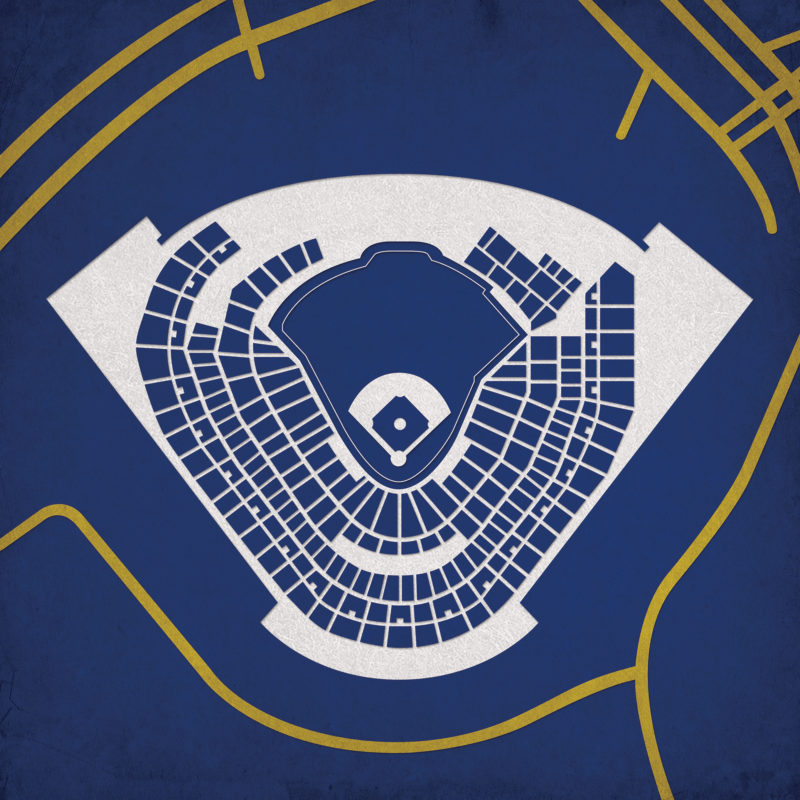 Miller Park Map Art by City Prints - The Map Shop