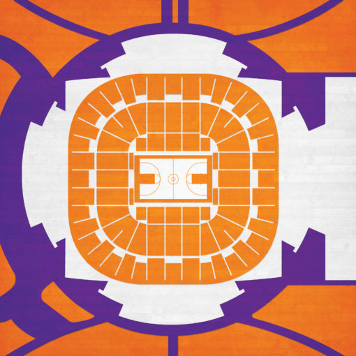 Littlejohn Coliseum Map Art by City Prints