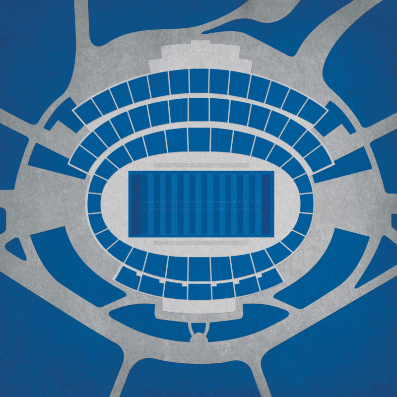 Falcon Stadium Map Art by City Prints - The Map Shop