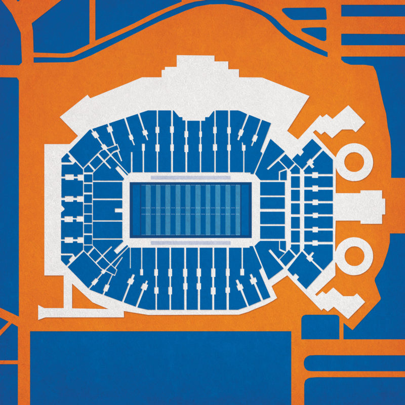 Ben Hill Griffin Stadium Map Art By City Prints The Map Shop