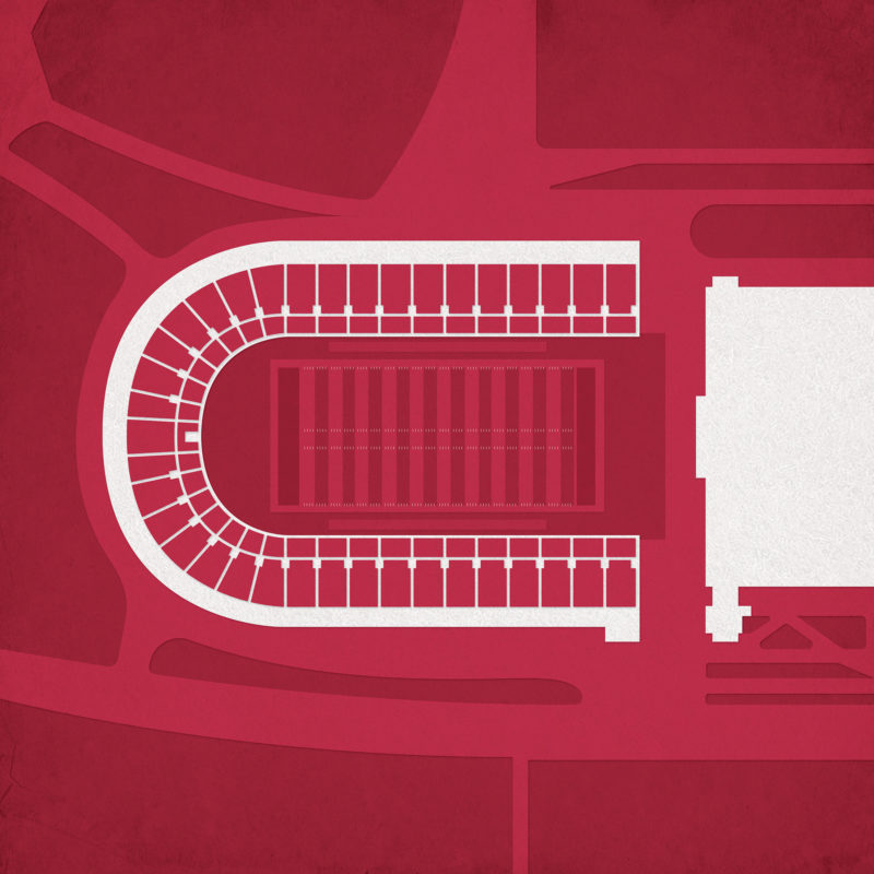 Harvard Stadium Map Art by City Prints - The Map Shop