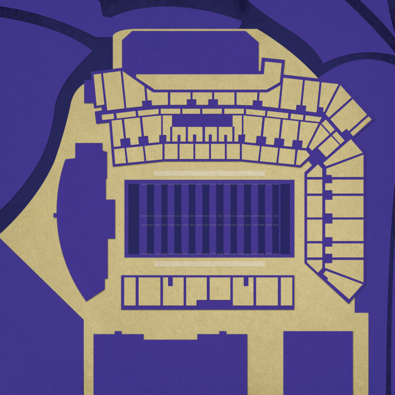 Bridgeforth Stadium Map Art by City Prints - The Map Shop