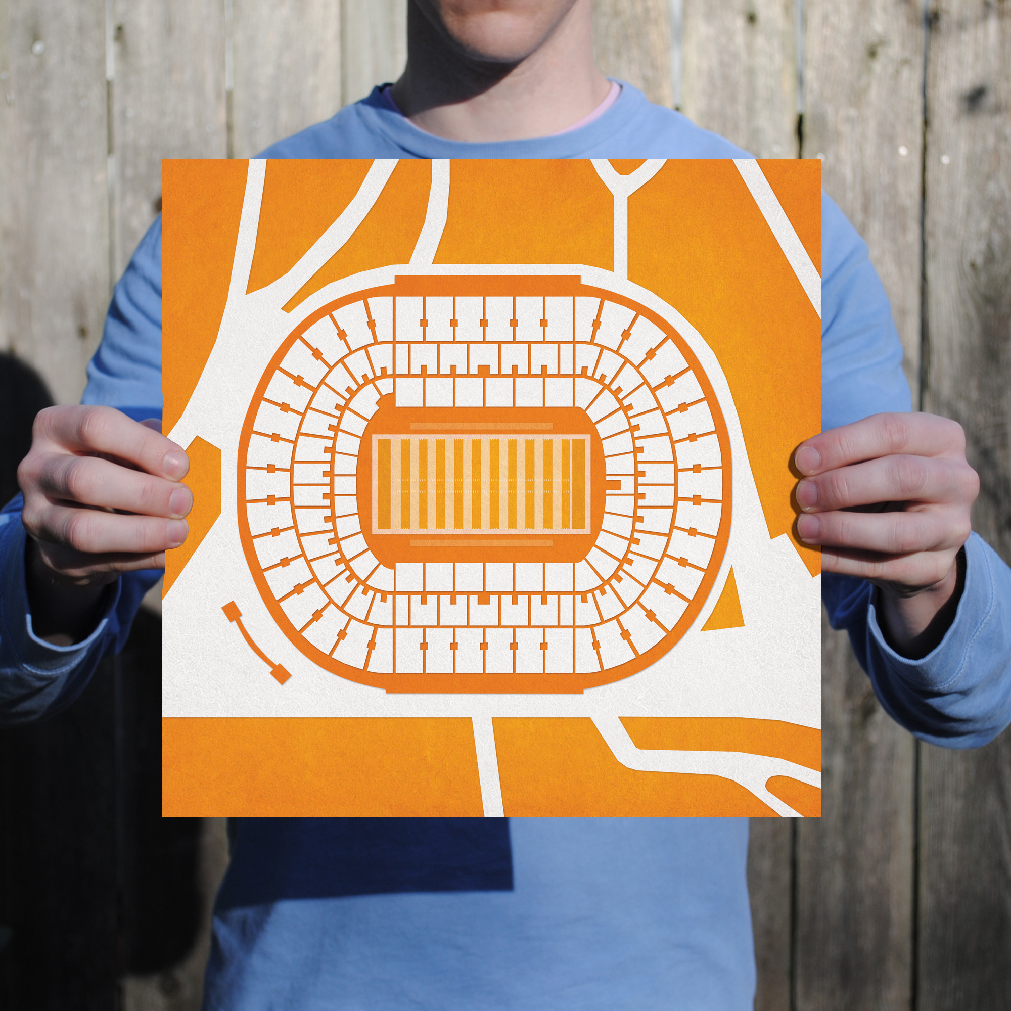 Kauffman Stadium Map Art by City Prints - The Map Shop