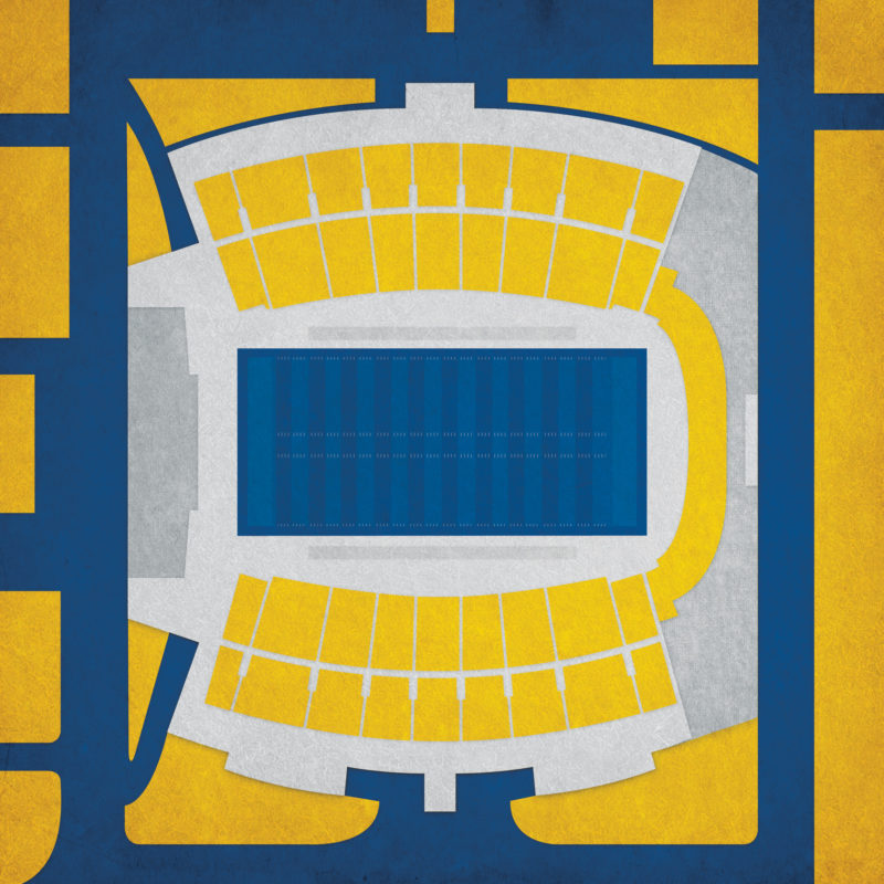 Finley Stadium Map Art By City Prints The Map Shop