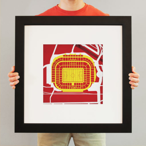 Old Trafford Map Art by City Prints - Image 3