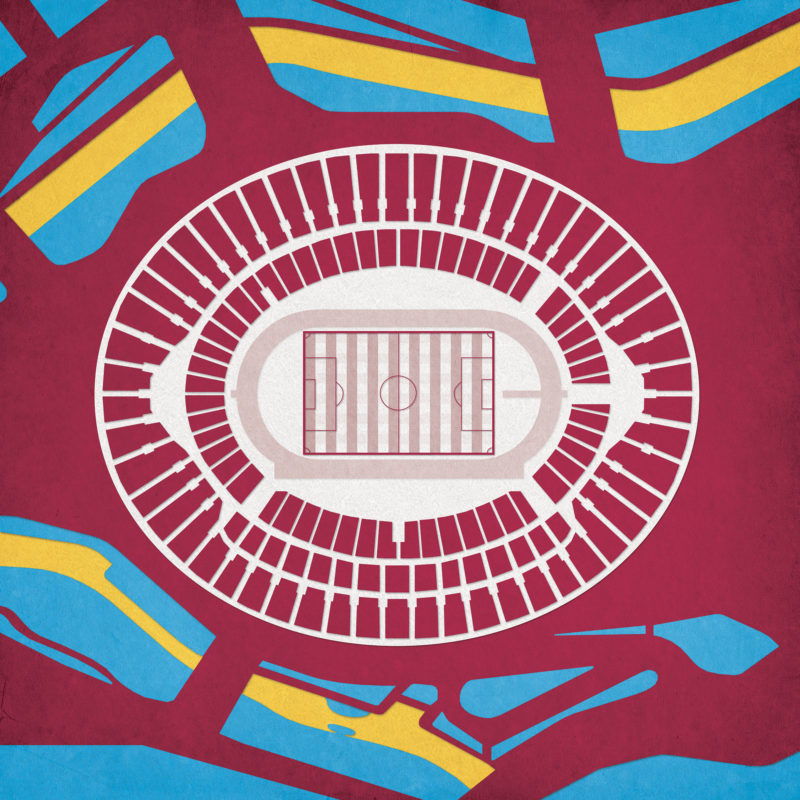 London Stadium Map Art by City Prints - The Map Shop