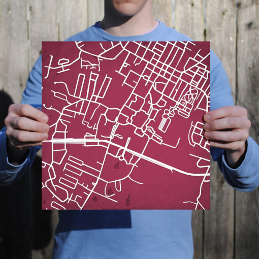 Eastern Kentucky University Campus Map Art by City Prints - Image 3