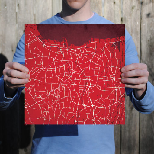 Jakarta, Indonesia Map Art by City Prints - Image 3