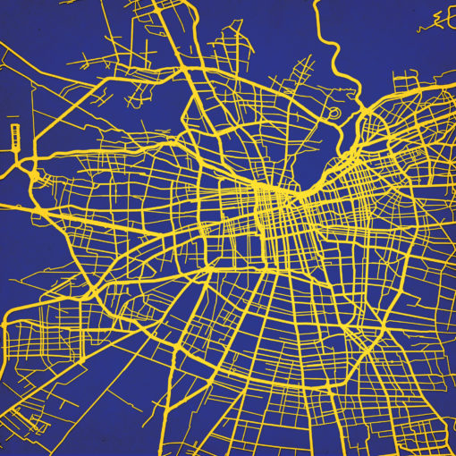 Santiago, Chile Map Art by City Prints