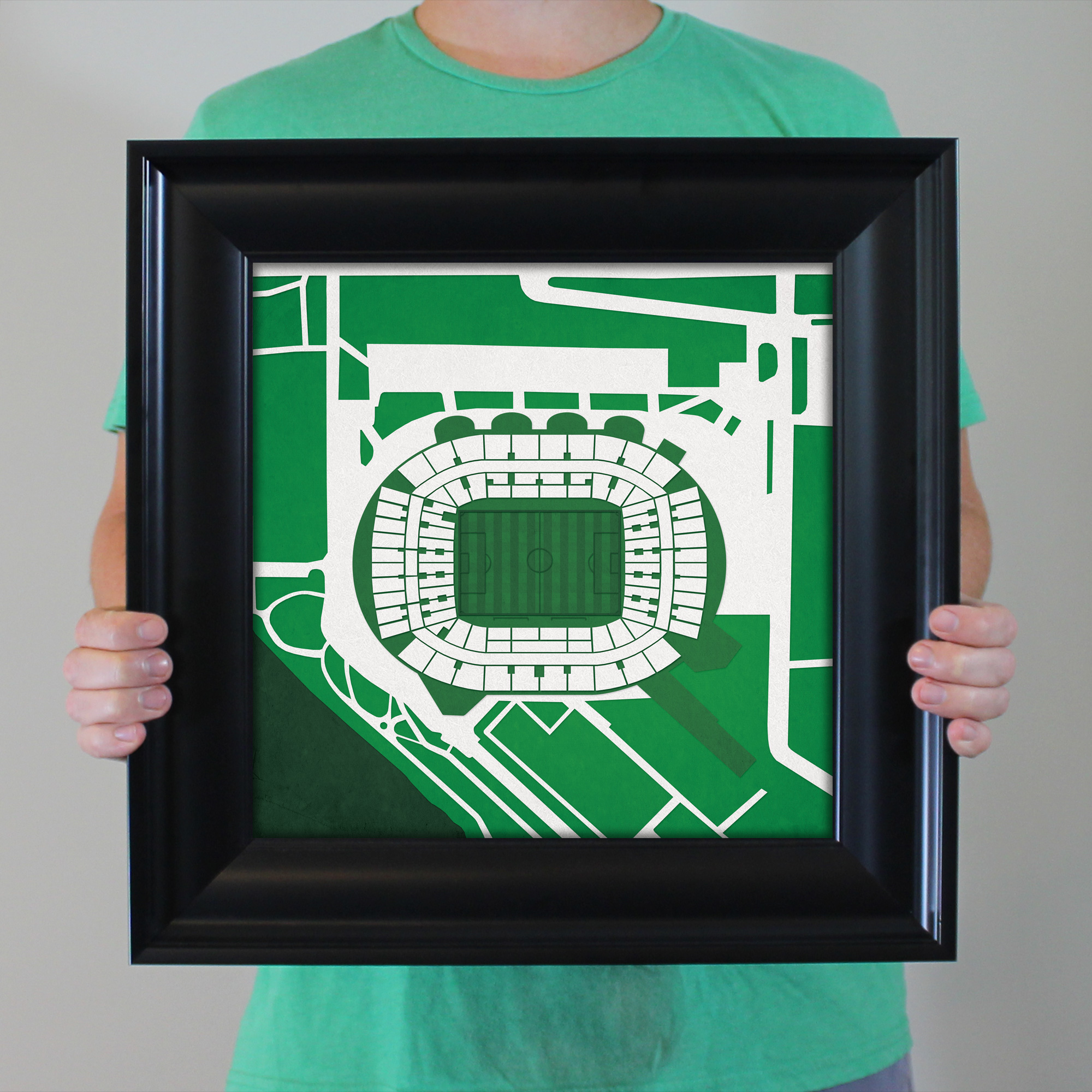 Weserstadion Map Art by City - The Map Shop Prints