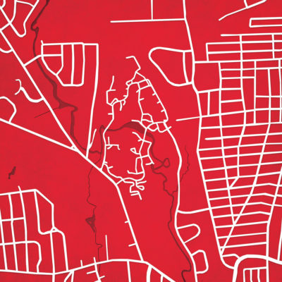 University of Hartford Campus Map Art by City Prints - The Map Shop