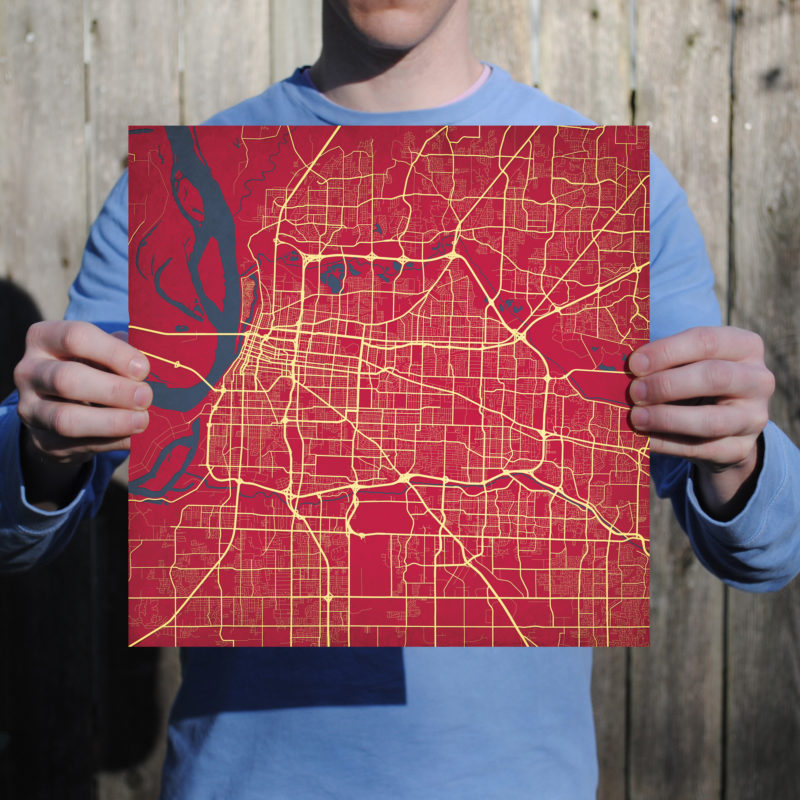 Memphis, Tennessee Map Art by City Prints - The Map Shop