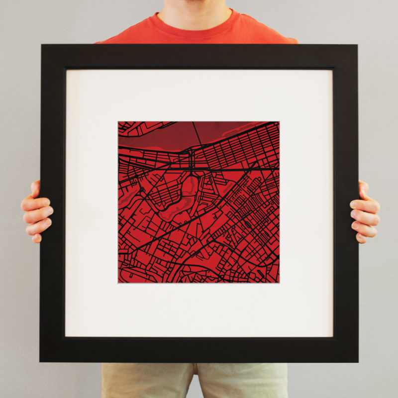 Northeastern University Campus Map Art By City Prints The Map Shop