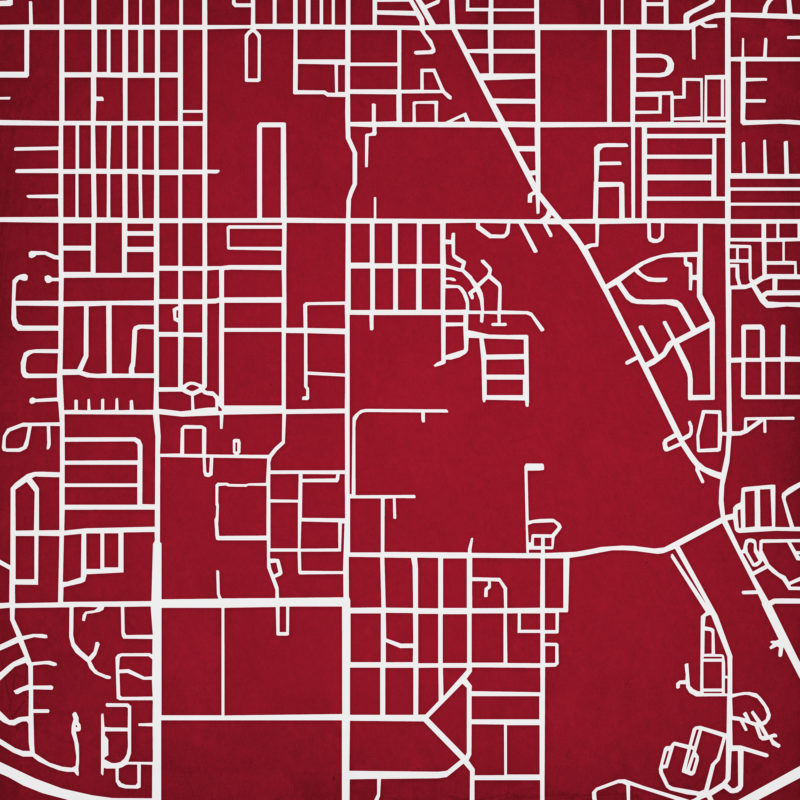 University Of Oklahoma Campus Map Art By City Prints - The Map Shop