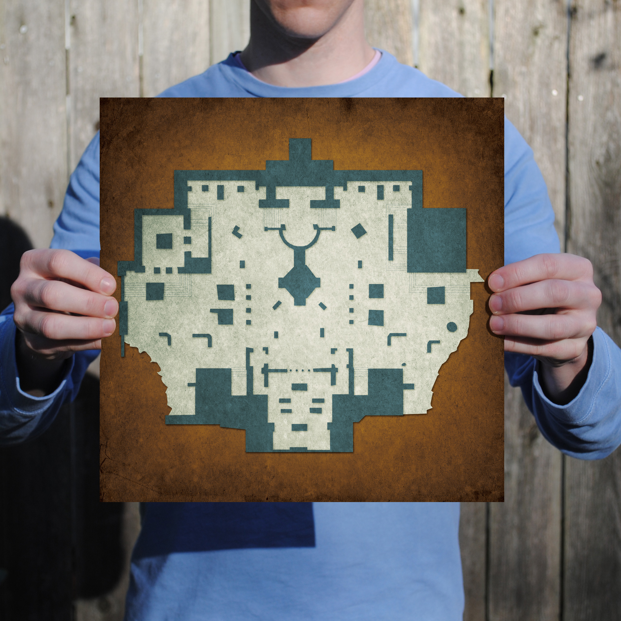 Gears of War, Mercy Map Art by City Prints - The Map Shop
