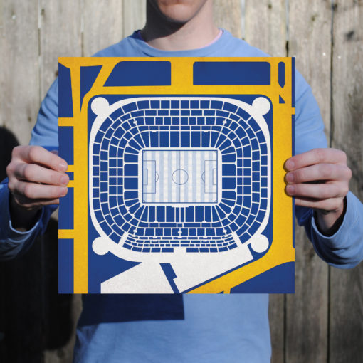 Santiago Bernabeu Map Art by City Prints - Image 2