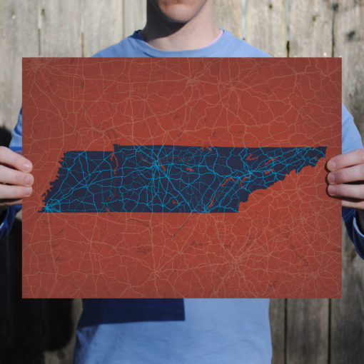 Tennessee Map Art by City Prints - Image 2