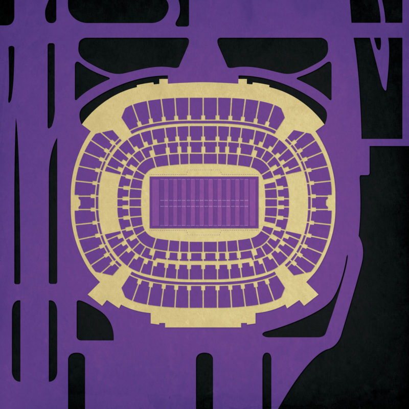 M&T Bank Stadium Map Art by City Prints - The Map Shop