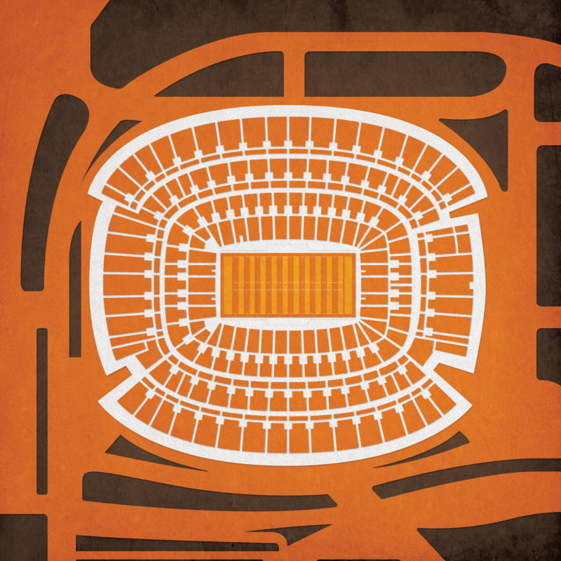 FirstEnergy Stadium Map Art by City Prints - The Map Shop