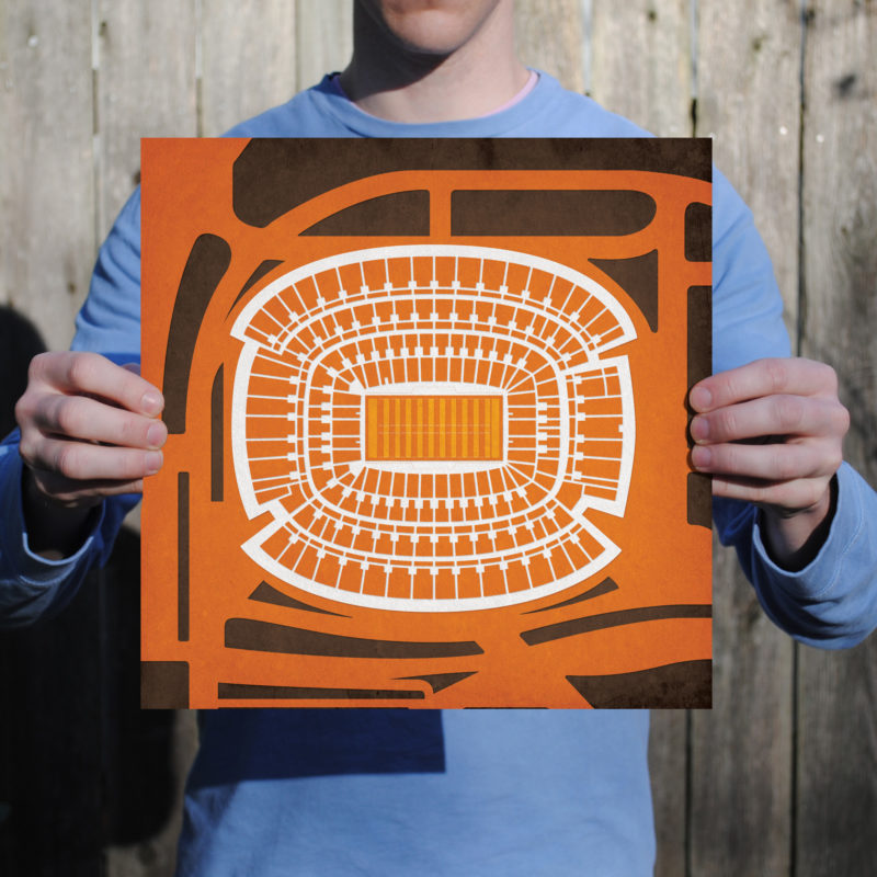 FirstEnergy Stadium Map Art by City Prints - The Map Shop