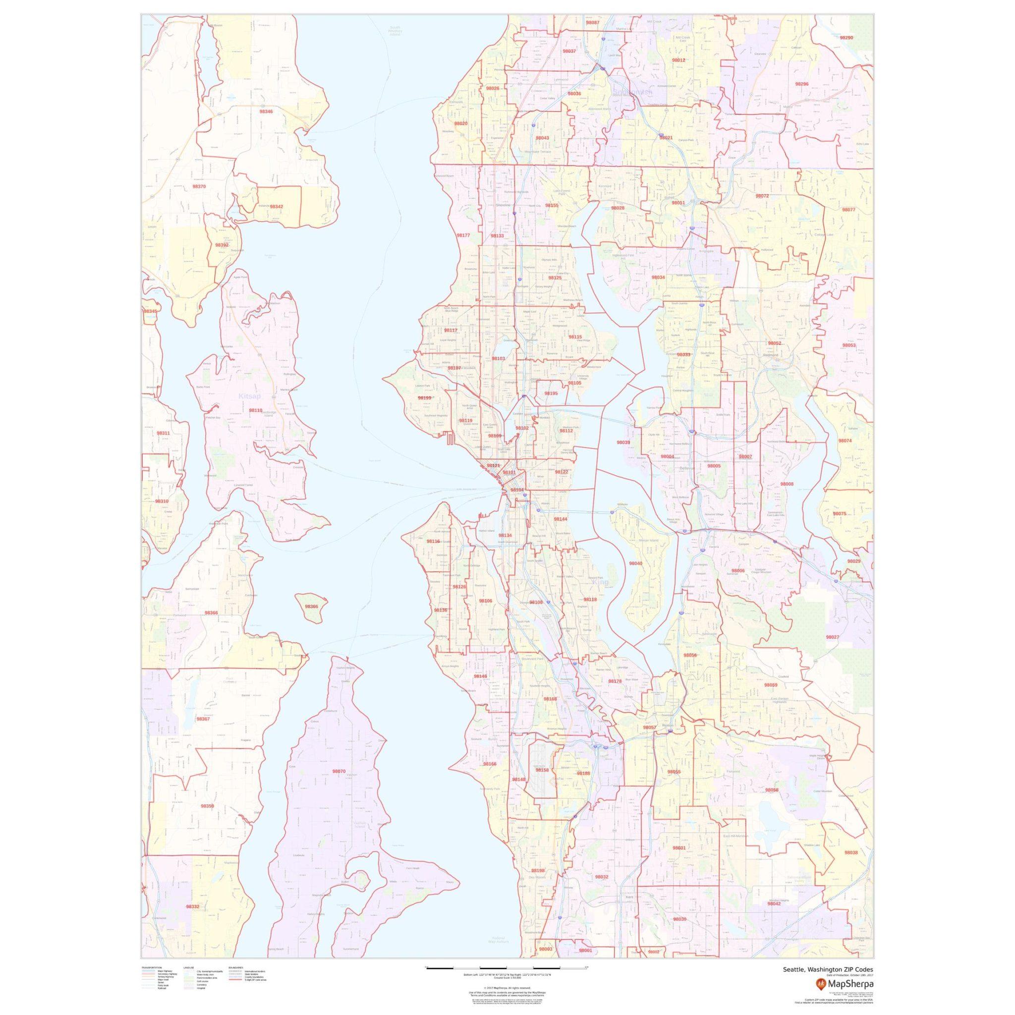 Seattle Area Zip Code Map - Ailina Laurette