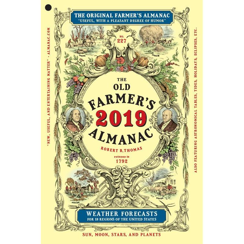 Old Farmers Almanac 2019 The Map Shop