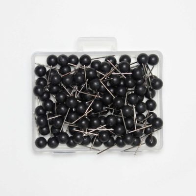 Map Push Pins - Black - The Map Shop