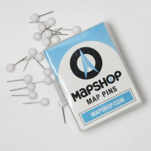 Map Push Pins - Orange - The Map Shop