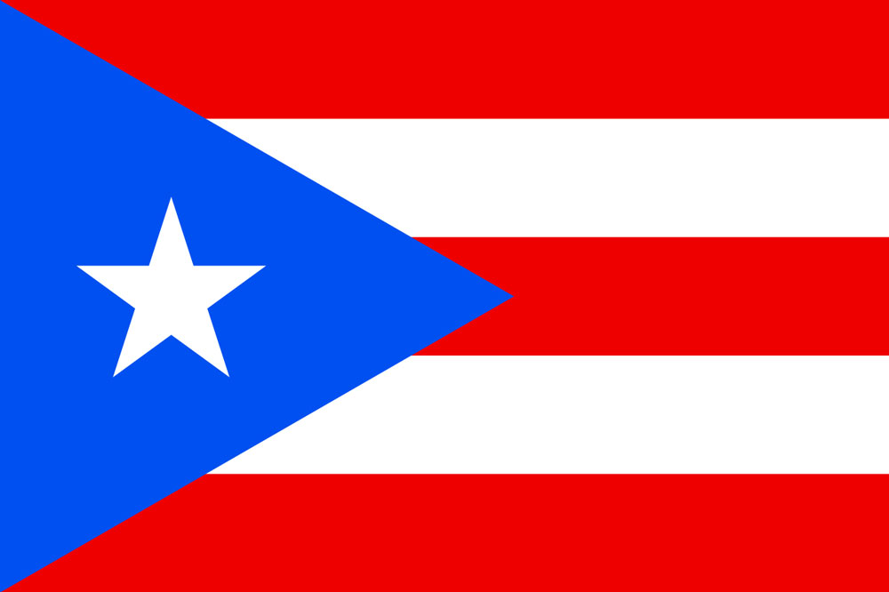 Puerto Rico Flag Various Sizes The Map Shop