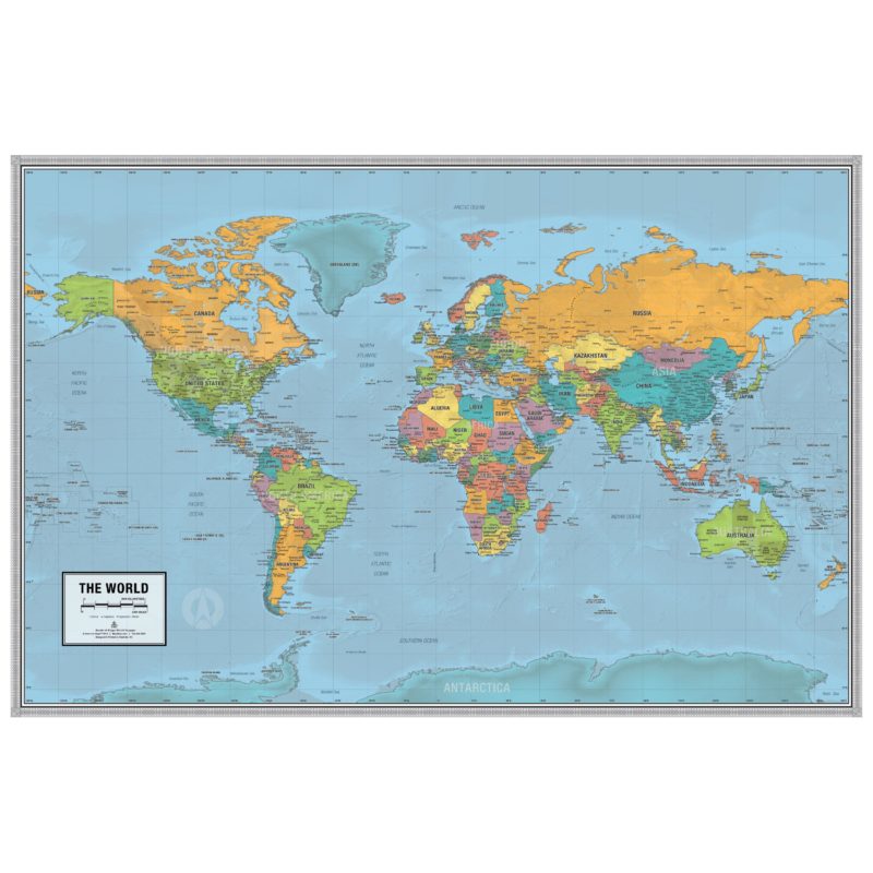 Best Selling World Maps - The Map Shop